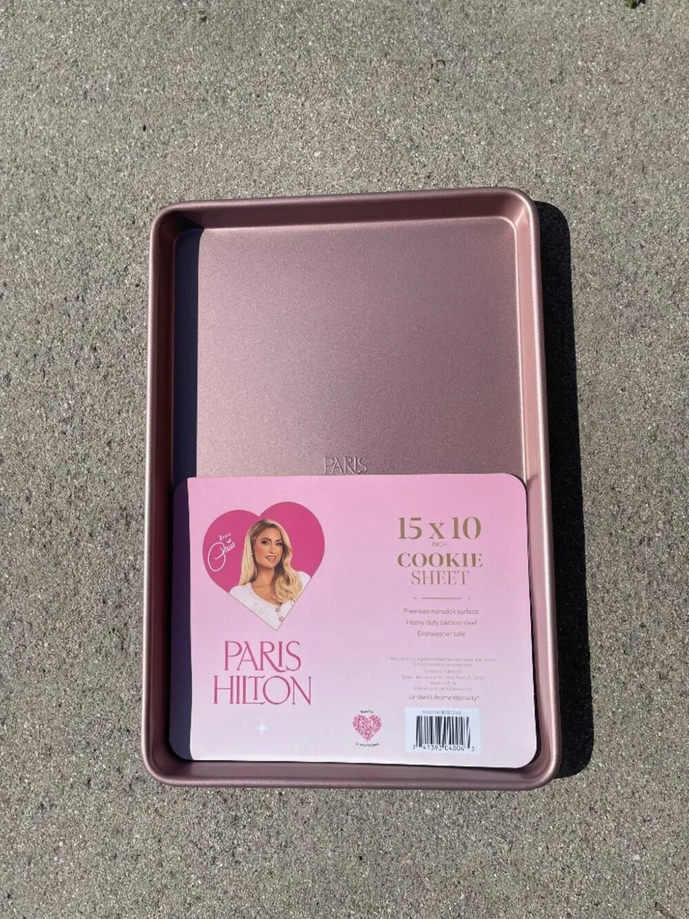 Paris Hilton Rose Gold Cookie Sheet Set 2pc NWT